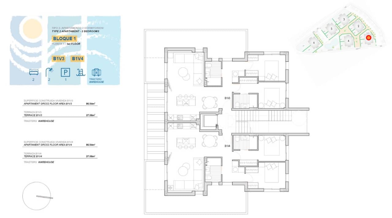 3 bedroom Apartment for sale in Torre-Pacheco with pool garage - € 343,900 (Ref: 8805887)