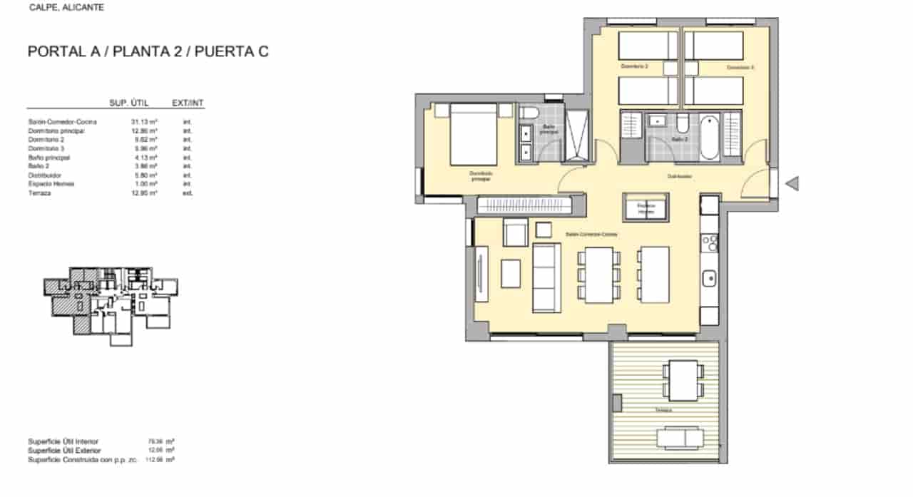 3 sovrum Lägenhet till salu i Calpe / Calp med pool garage - 413 000 € (Ref: 8827277)