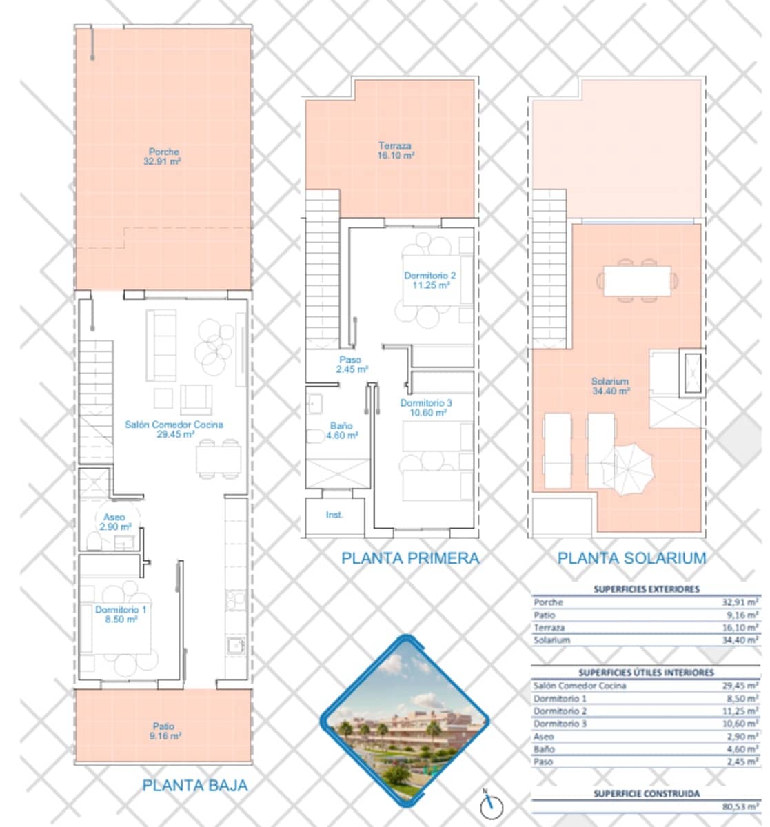 3 slaapkamer Huis te koop in Pilar de la Horadada met zwembad garage - € 299.900 (Ref: 8840679)