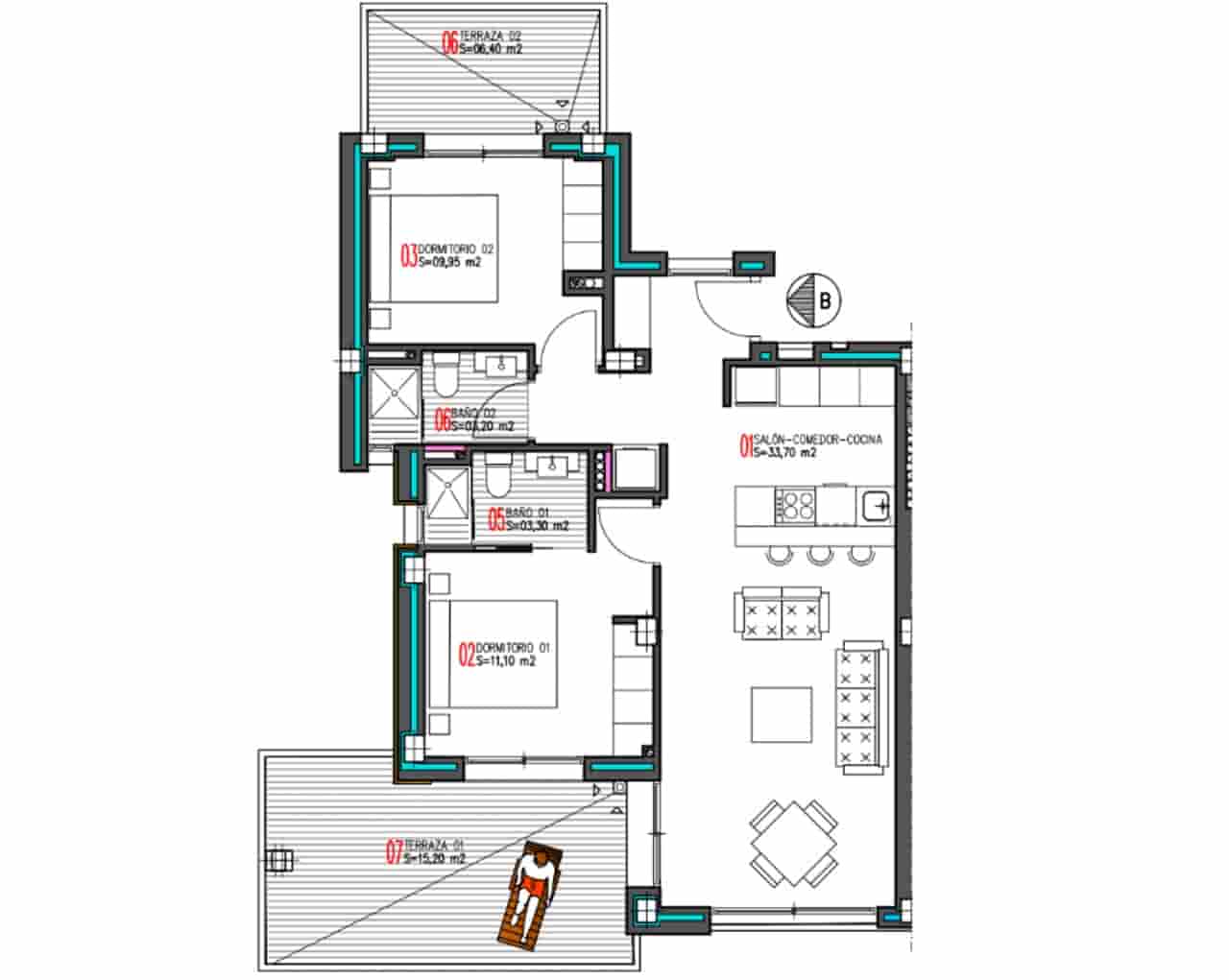 2 bedroom Apartment for sale in Torrevieja with pool garage - € 274,900 (Ref: 8889101)