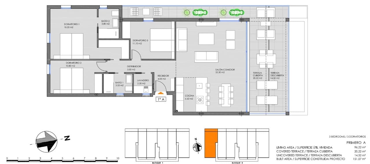 3 sypialnia Apartament na sprzedaż w Mar de Cristal z basenem garażem - 360 000 € (Ref: 9124815)