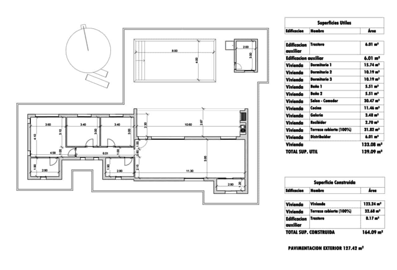 3 bedroom Villa for sale in Aspe with pool garage - € 313,000 (Ref: 9128024)
