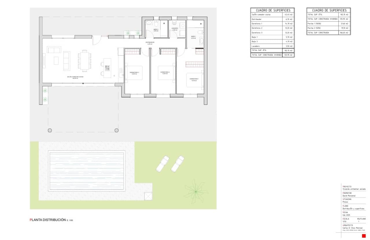 3 slaapkamer Villa te koop in Pinoso met zwembad garage - € 365.000 (Ref: 9183347)