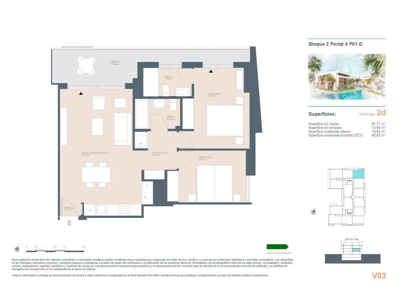 2 chambre Appartement à vendre à Javea / Xabia avec piscine - 333 000 € (Ref: 9392167)