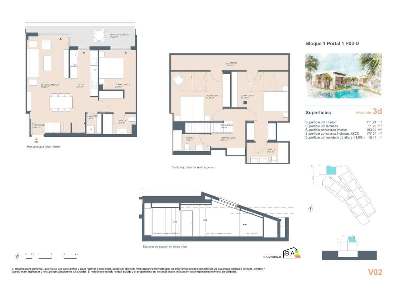 3 Zimmer Penthouse zu verkaufen in Javea / Xabia mit Pool Garage - 555.000 € (Ref: 9392191)