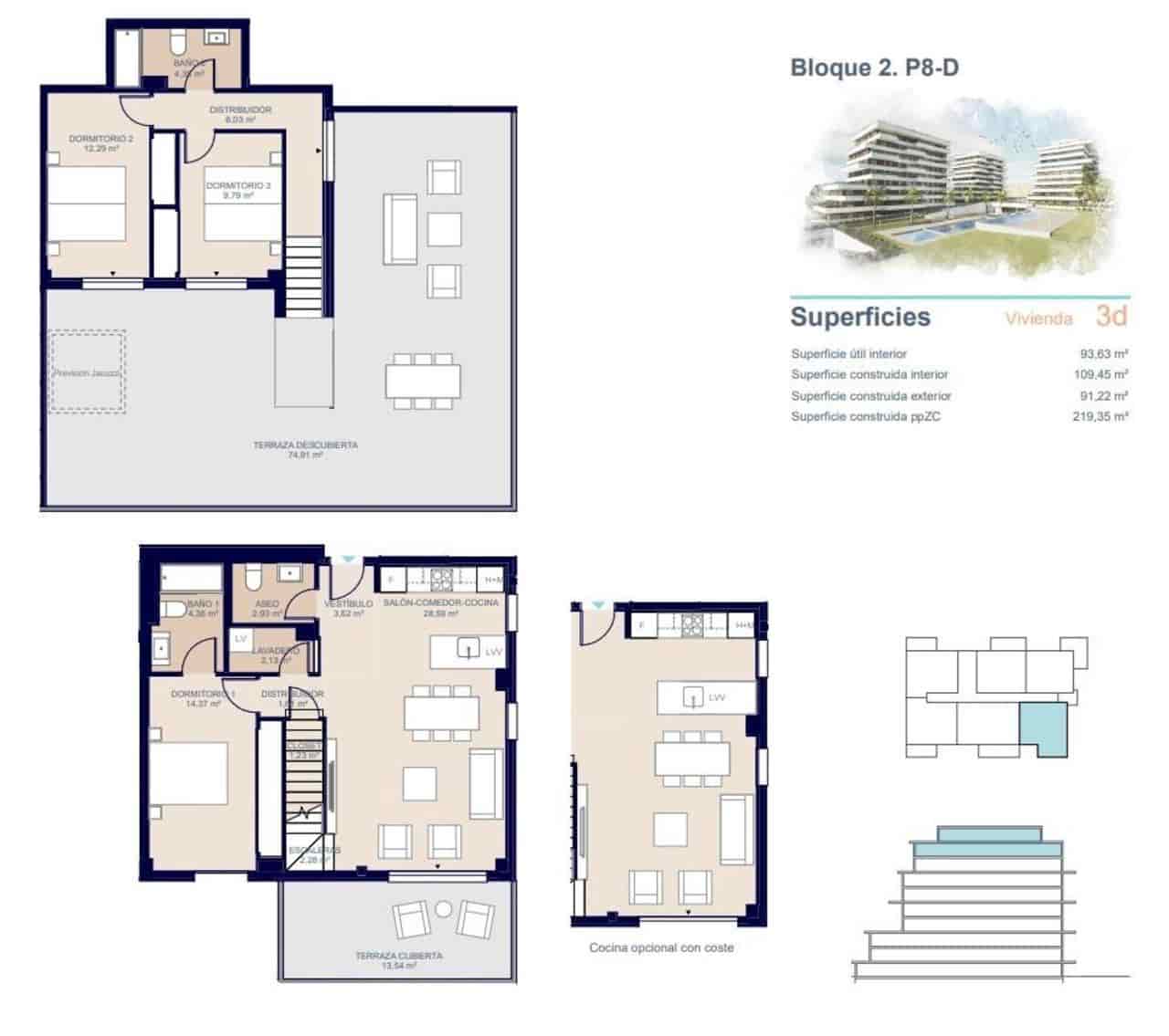 3 sypialnia Penthouse na sprzedaż w La Villajoyosa / Vila Joiosa z basenem - 645 000 € (Ref: 9392214)