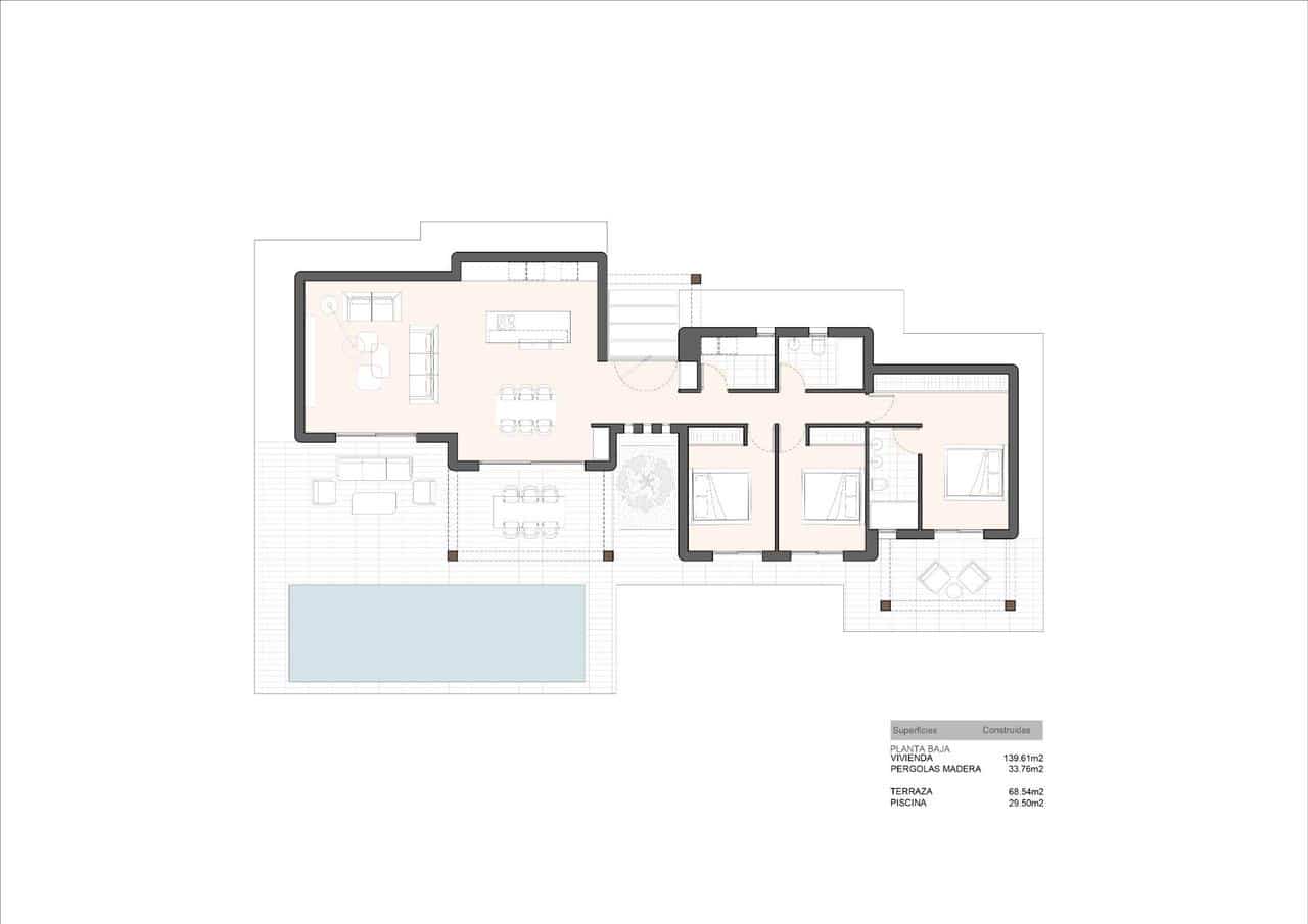 3 soverom Villa til salgs i Benissa med svømmebasseng - € 890 000 (Ref: 9392234)