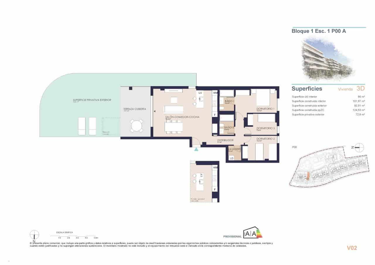 3 sovrum Lägenhet till salu i Denia med pool - 470 000 € (Ref: 9392249)