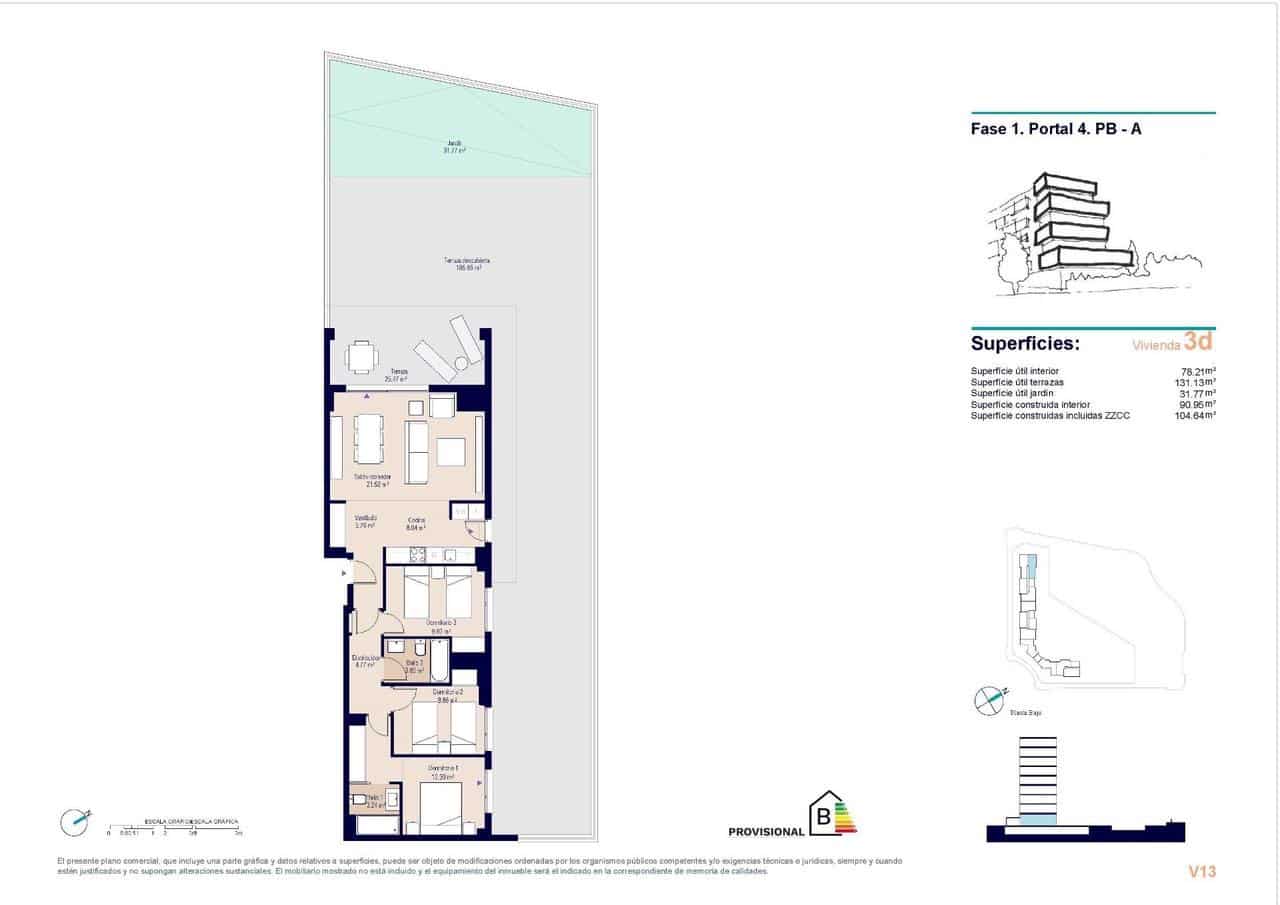 3 sypialnia Apartament na sprzedaż w Miasto Alicante / Alacant z basenem - 403 000 € (Ref: 9392259)