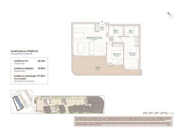 Apartamento de 2 habitaciones en Centro Urbano, La Villajoyosa / Vila Joiosa en venta con piscina - 338.000 € (Ref: 9392267)