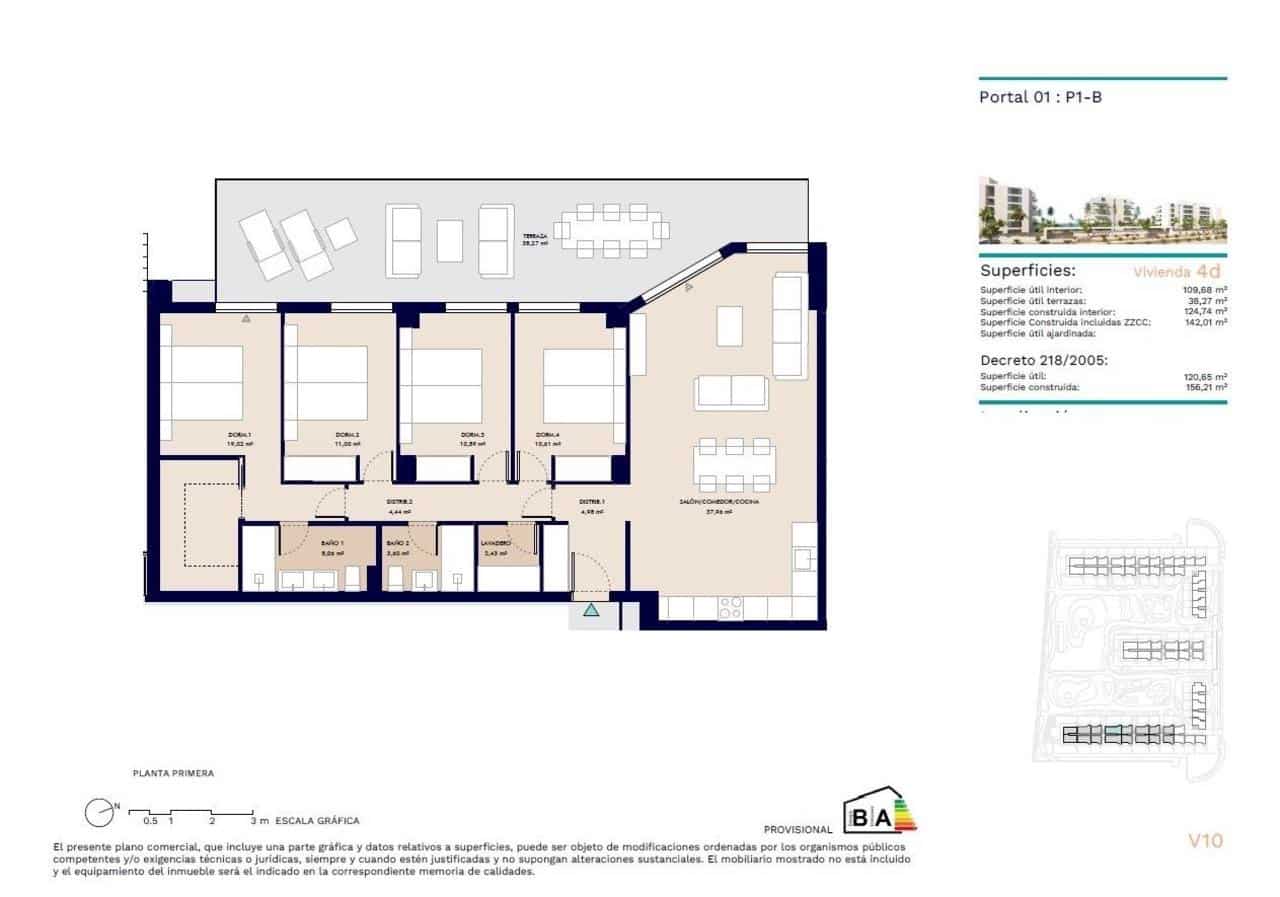 4 soverom Leilighet til salgs i Almerimar med svømmebasseng - € 483 000 (Ref: 9392286)