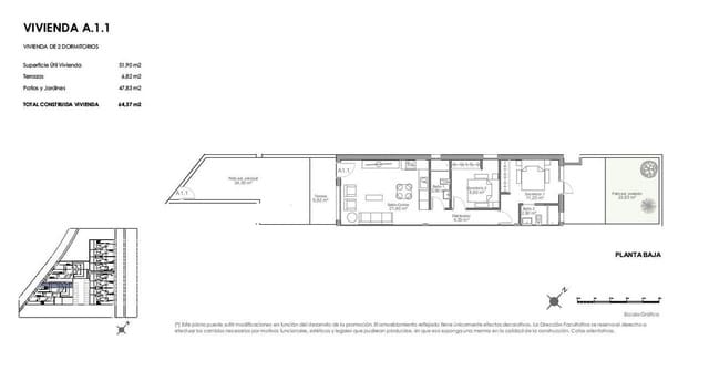 2 slaapkamer Bungalow te koop in Puerto de Mazarron, Mazarrón - € 221.000 (Ref: 9392304)