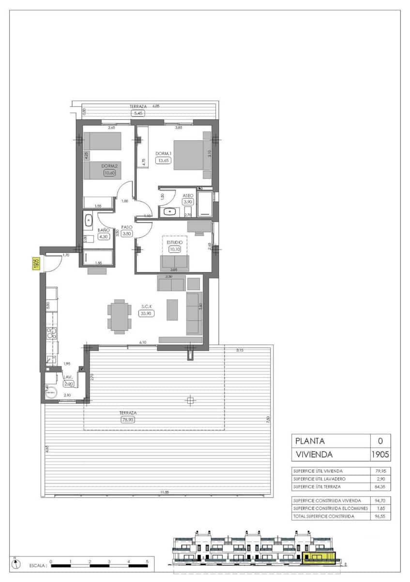 3 camera da letto Bungalow in vendita in Algorfa con piscina - 349.000 € (Rif: 9392322)