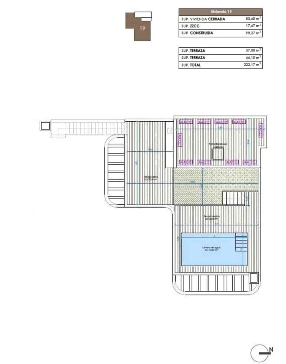 3 soverom Penthouse til salgs i Guardamar del Segura med svømmebasseng - € 690 000 (Ref: 9392460)