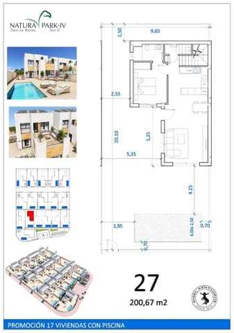 3 sovrum Villa till salu i San Fulgencio med pool garage - 395 000 € (Ref: 9392500)