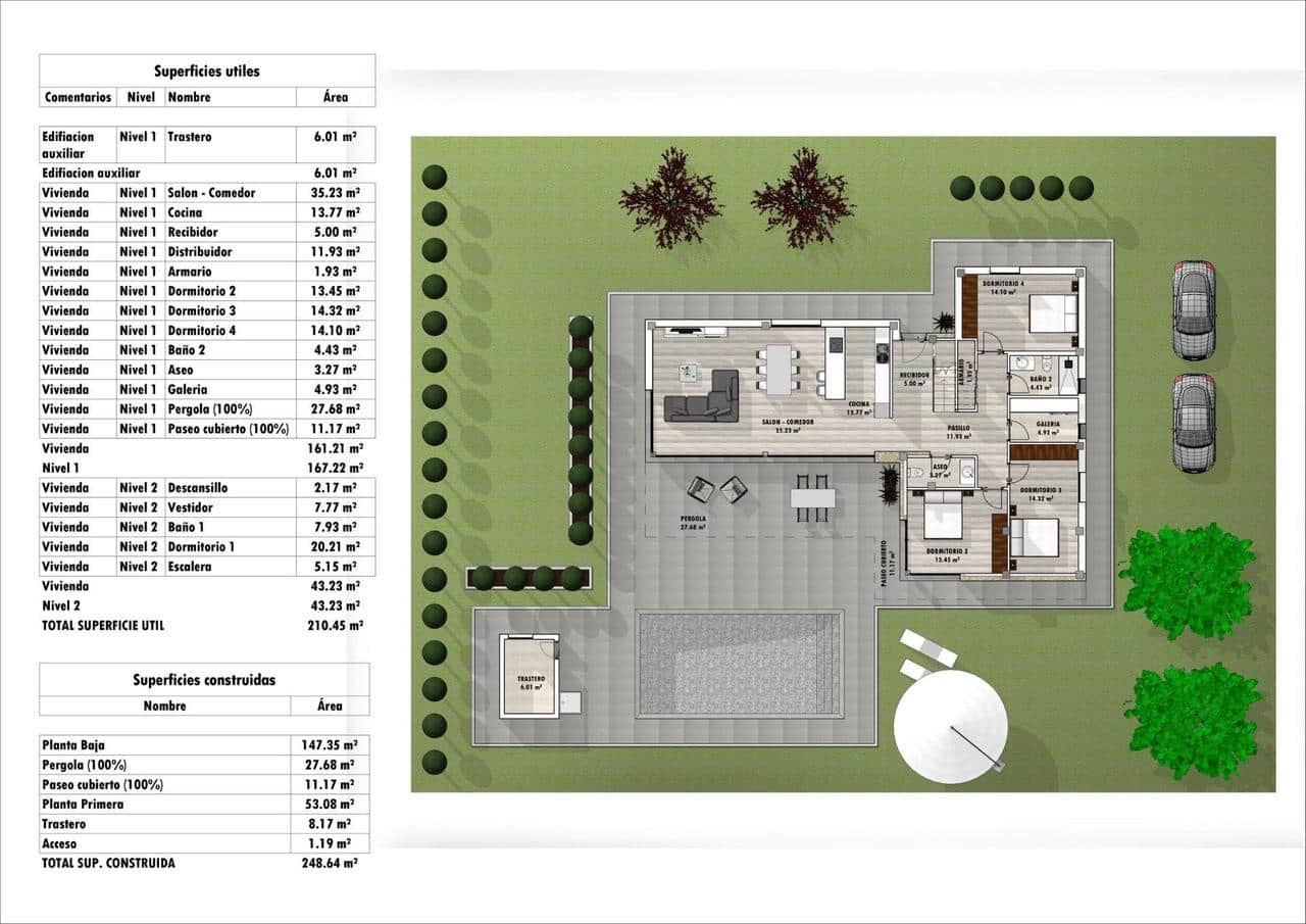 4 soverom Villa til salgs i Aspe med svømmebasseng - € 575 500 (Ref: 9392541)