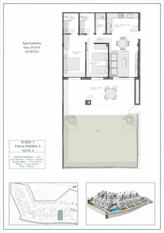 2 sovrum Lägenhet till salu i Vera med pool - 285 000 € (Ref: 9392551)