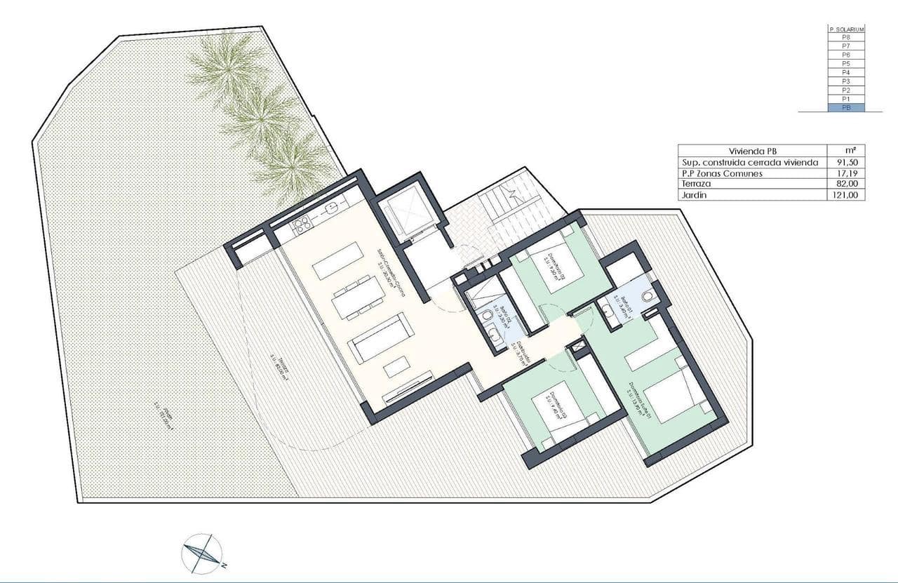 3 sovrum Lägenhet till salu i Guardamar del Segura med pool - 386 000 € (Ref: 9392563)
