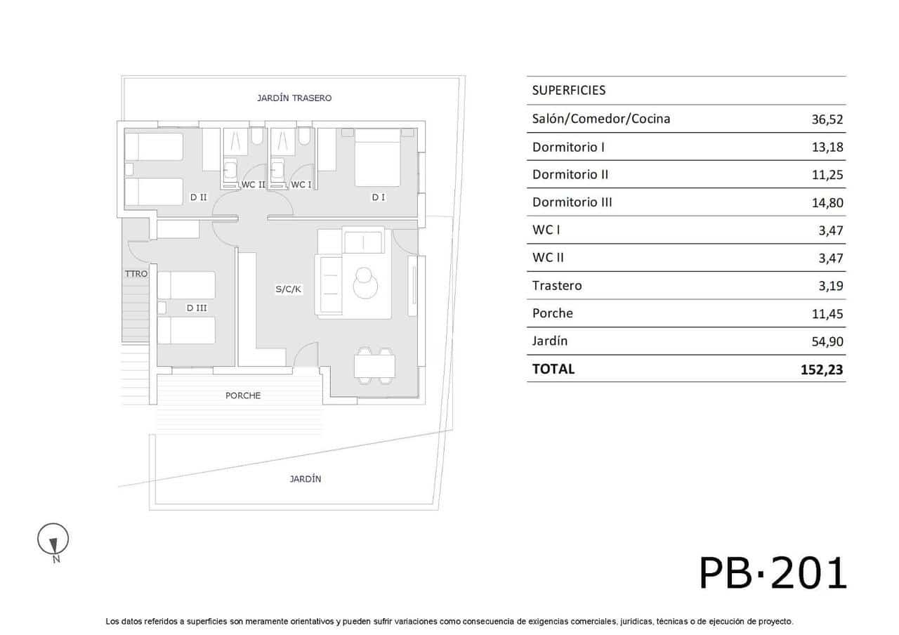 3 soverom Bungalow til salgs i San Miguel de Salinas med svømmebasseng - € 249 900 (Ref: 9392568)