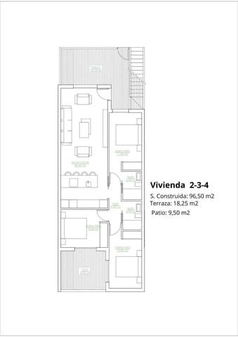 3 chambre Bungalow à vendre à San Pedro del Pinatar ciudad, San Pedro del Pinatar avec piscine - 269 900 € (Ref: 9392581)