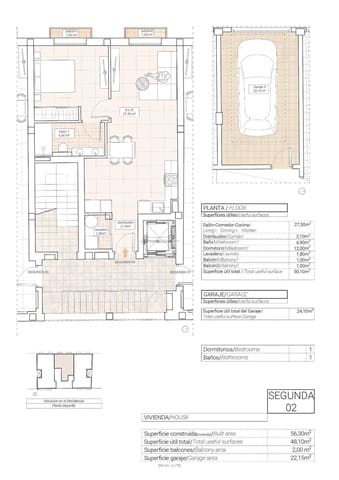 1 soverom Leilighet til salgs i Hondón de las Nieves - € 175 000 (Ref: 9392629)