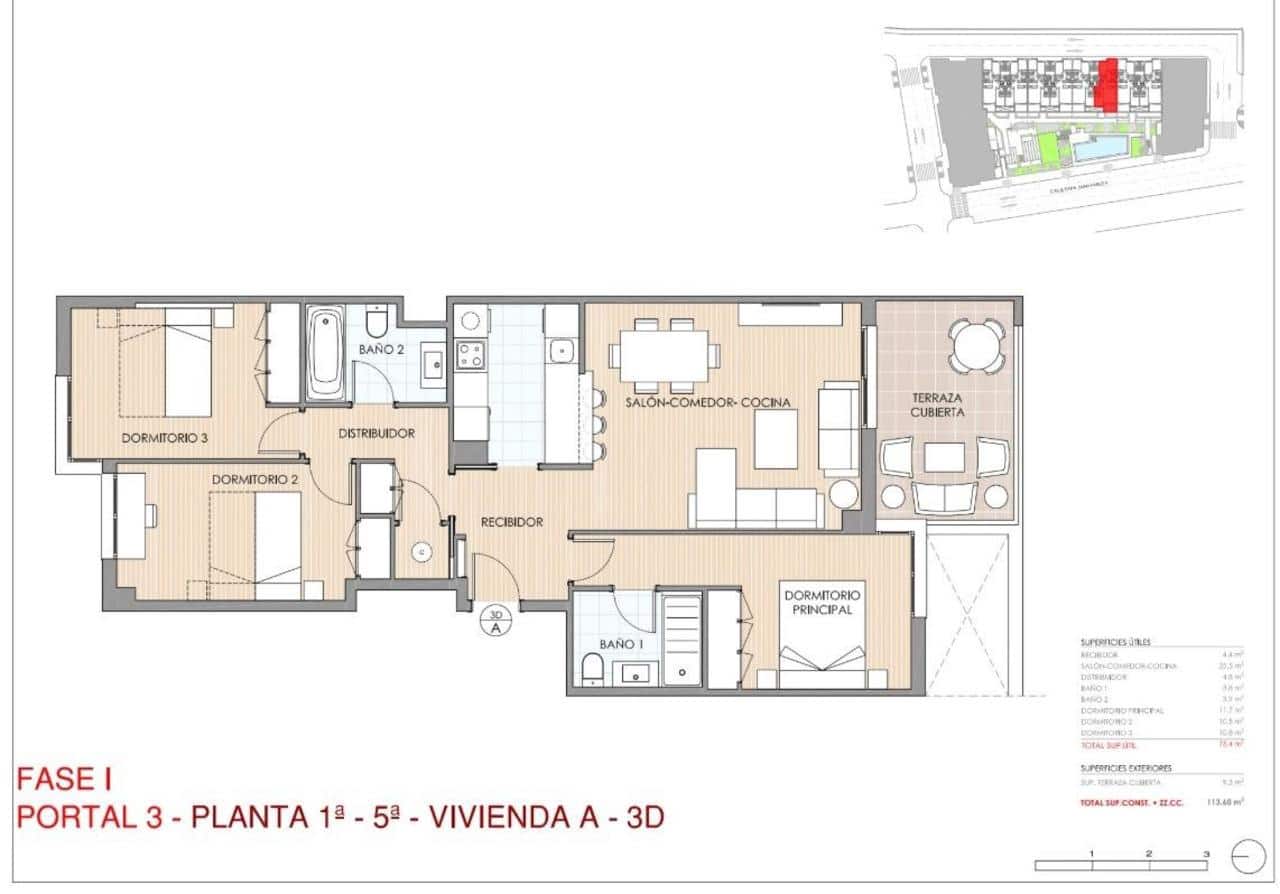3 soverom Leilighet til salgs i Aguilas med svømmebasseng garasje - € 265 000 (Ref: 9392758)