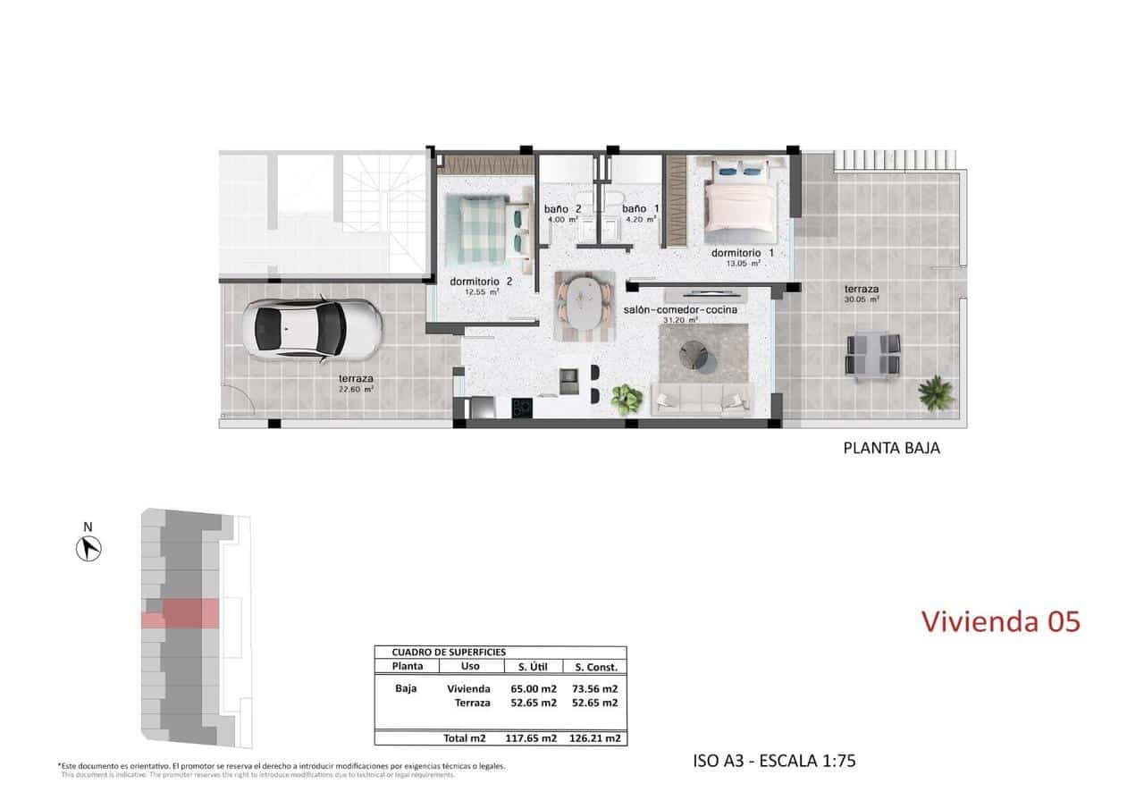 2 chambre Bungalow à vendre à Pilar de la Horadada avec piscine - 304 900 € (Ref: 9392801)