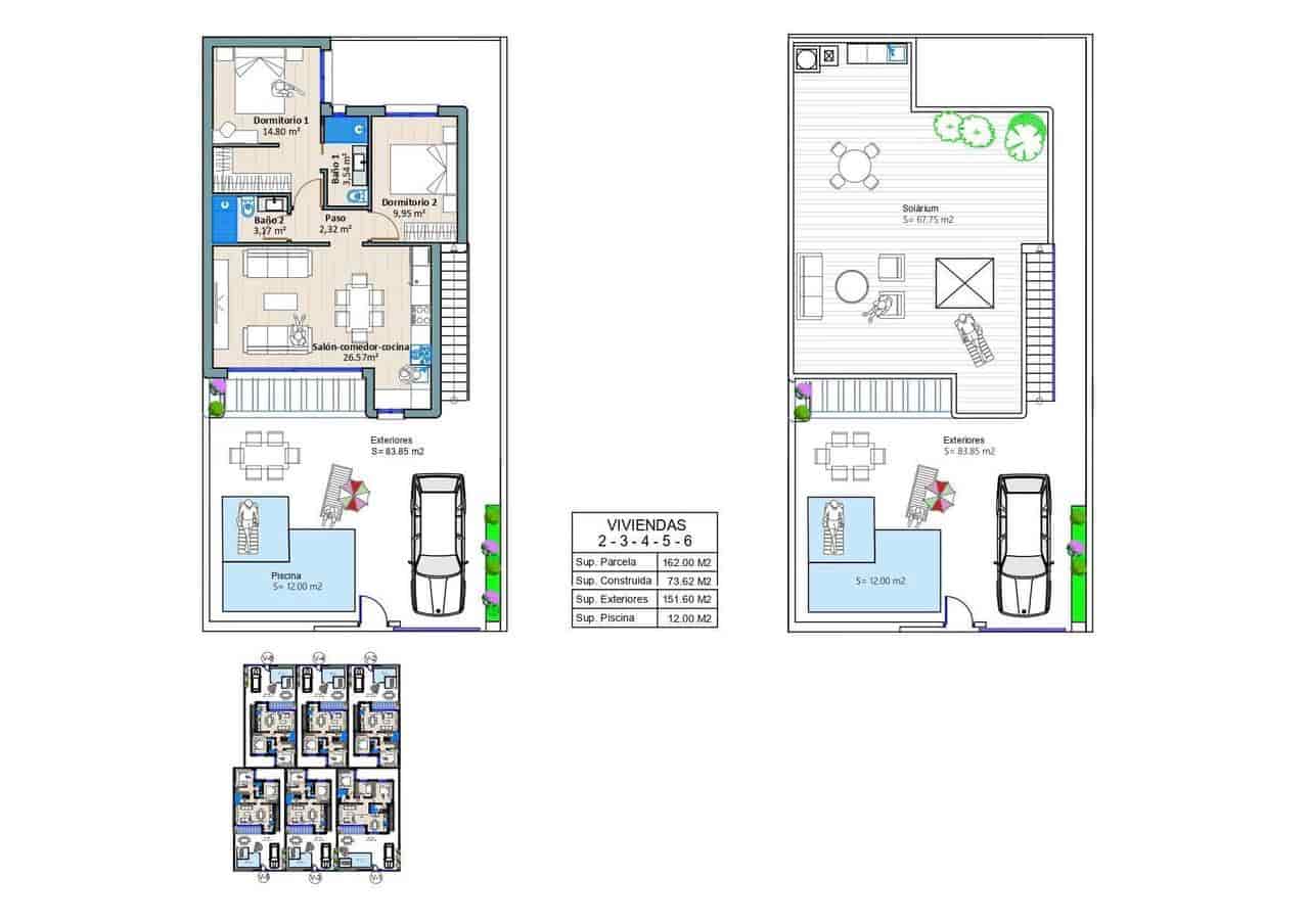 2 quarto Moradia para venda em Torre-Pacheco com piscina garagem - 284 900 € (Ref: 9392809)
