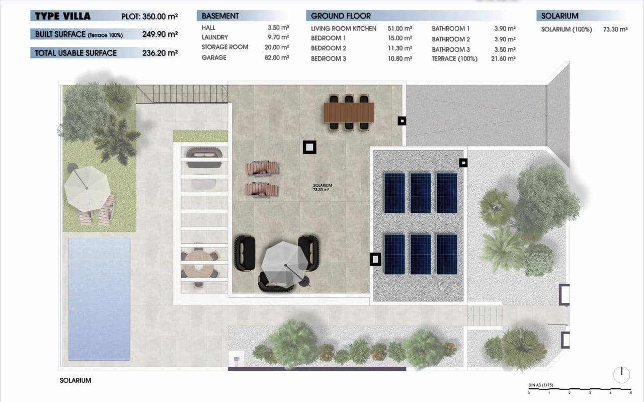 3 soveværelse Villa til salg i Los Alcazares med swimmingpool - € 695.000 (Ref: 9392865)