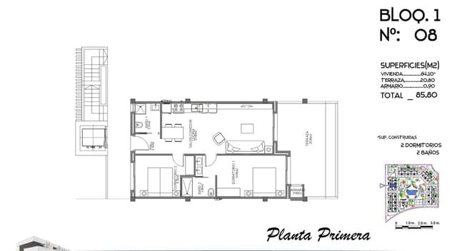 2 Zimmer Apartment zu verkaufen in Zona Pueblo, Guardamar del Segura mit Pool - 222.000 € (Ref: 9392881)