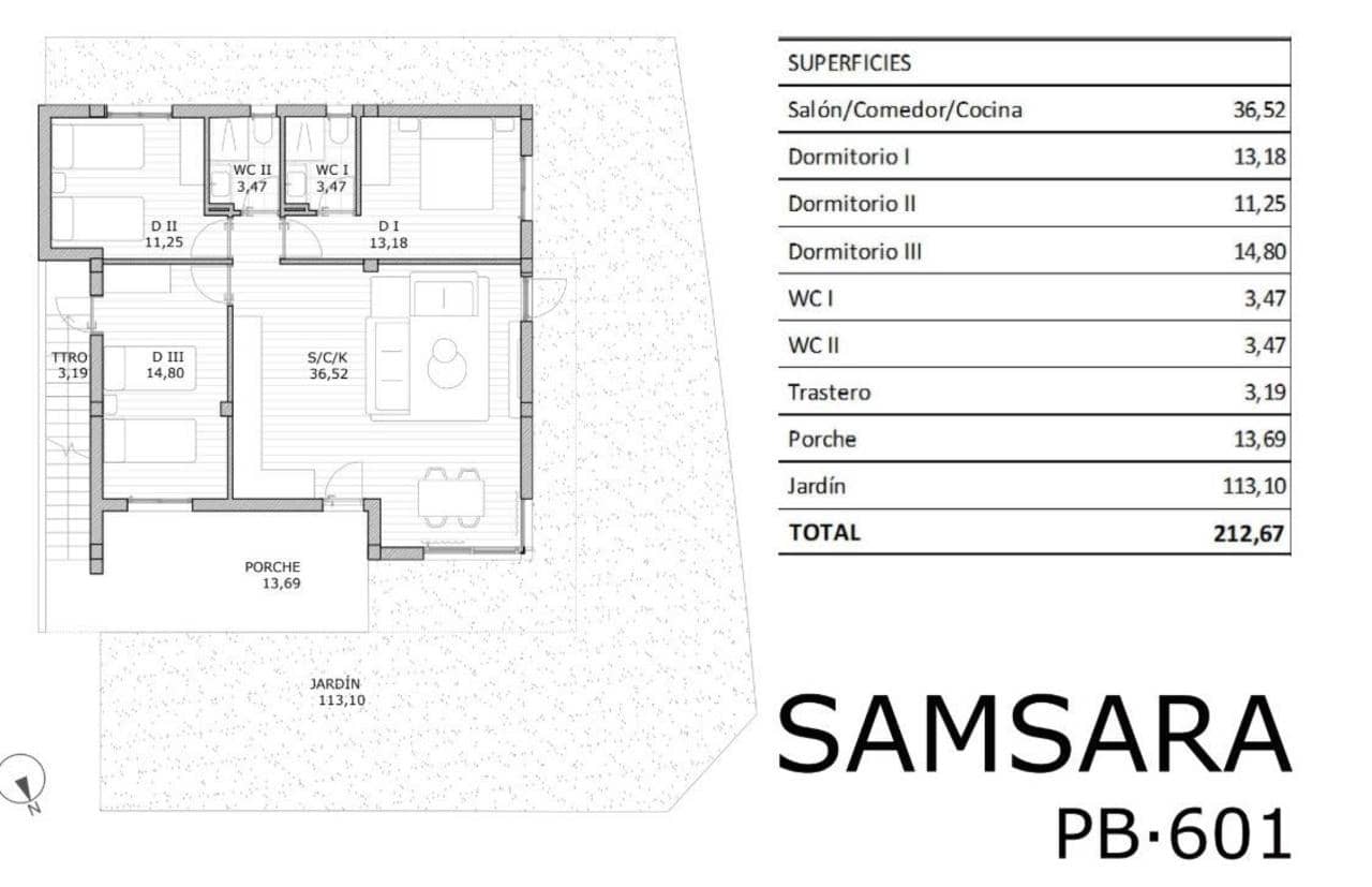 3 bedroom Bungalow for sale in San Miguel de Salinas with pool - € 249,900 (Ref: 9392904)