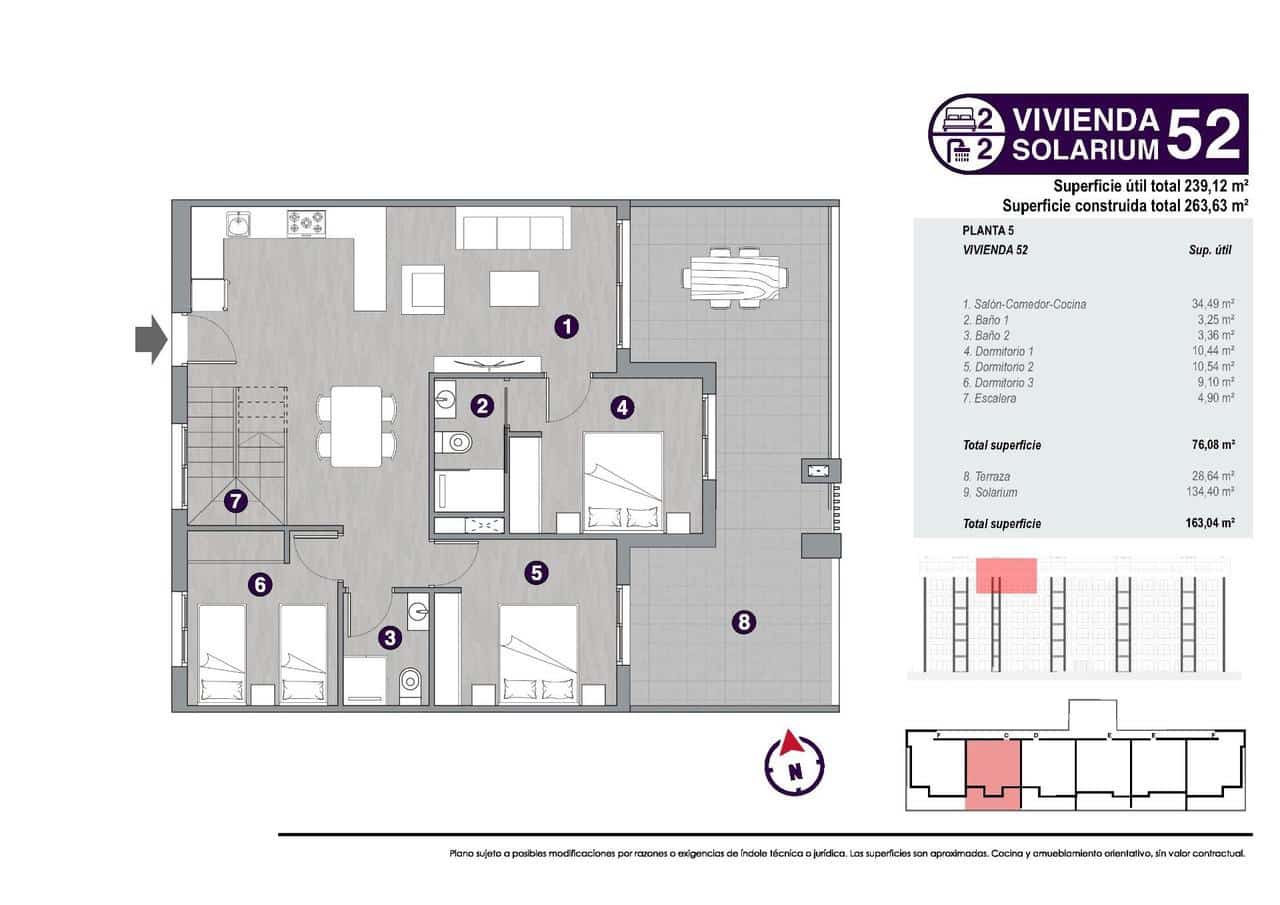 3 chambre Penthouse à vendre à Torrevieja avec piscine - 540 000 € (Ref: 9392928)