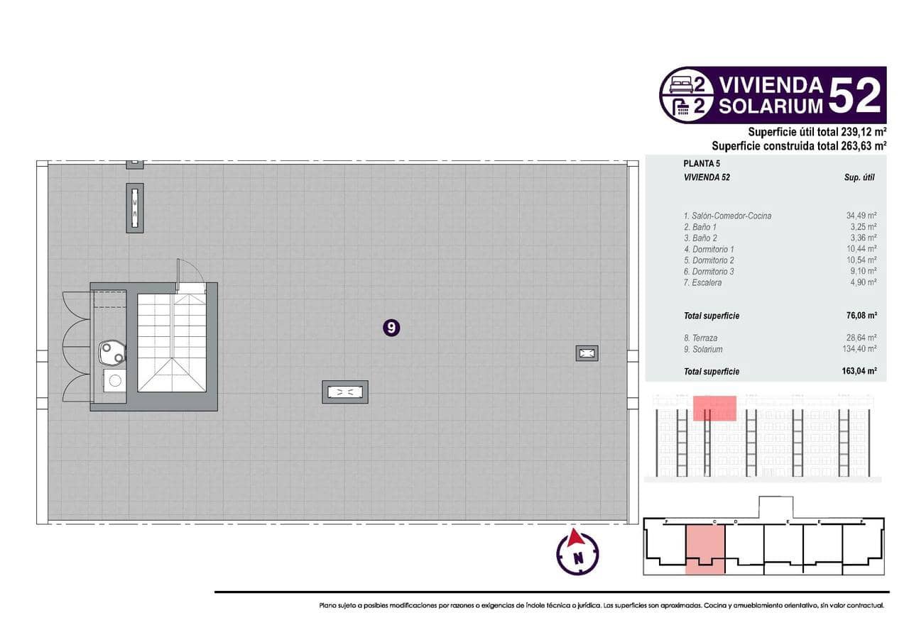 3 chambre Penthouse à vendre à Torrevieja avec piscine - 540 000 € (Ref: 9392928)