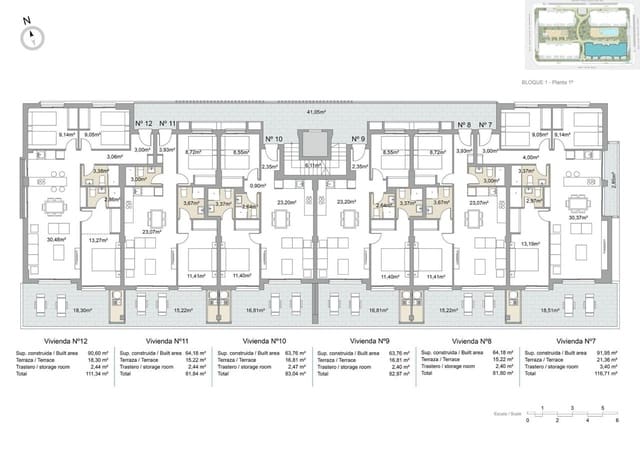2 slaapkamer Appartement te koop in Pilar de la Horadada ciudad, Pilar de la Horadada met zwembad garage - € 249.000 (Ref: 9393009)