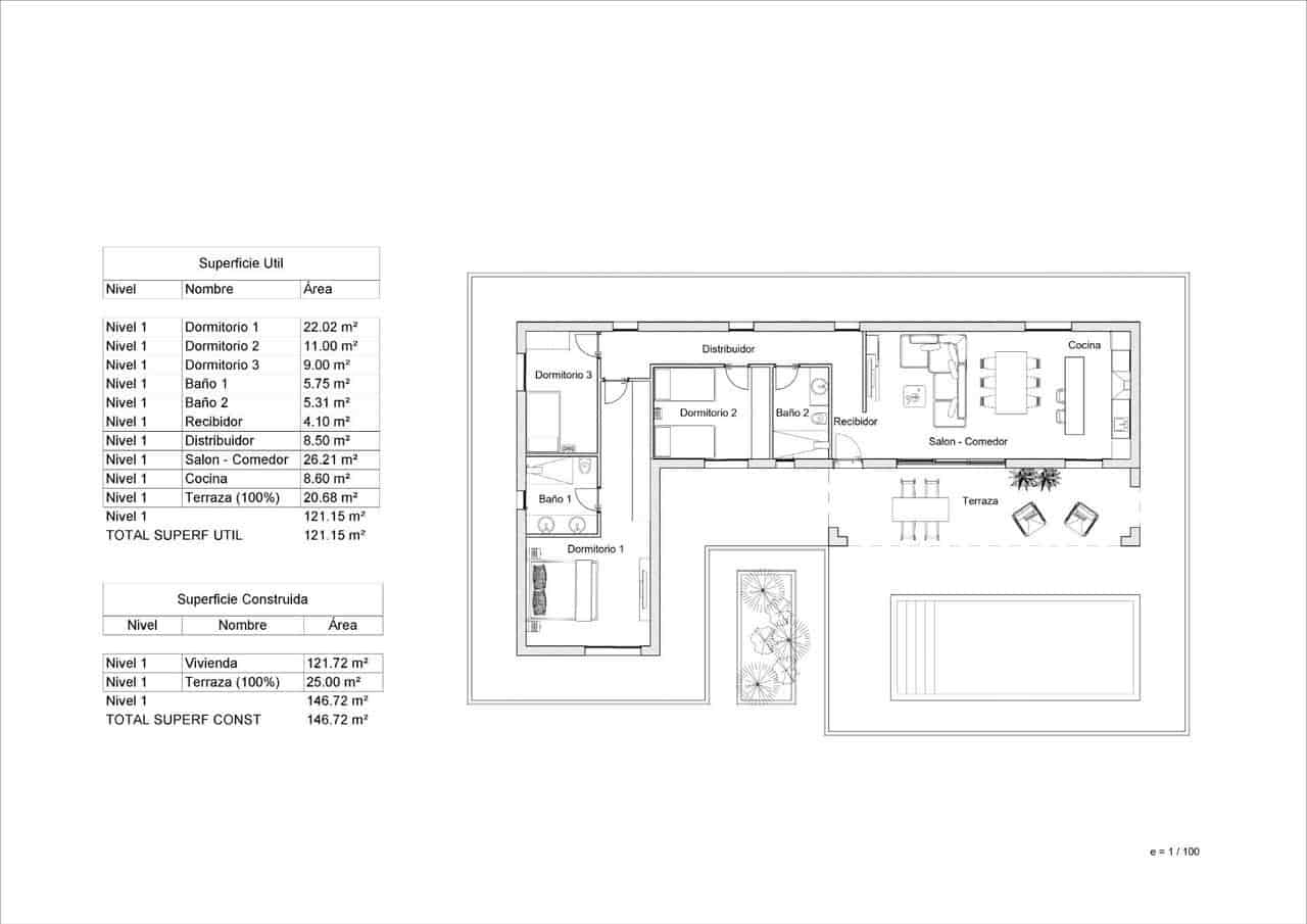 3 sovrum Villa till salu i La Romana med pool - 378 000 € (Ref: 9393014)