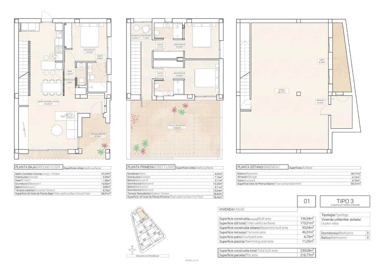 3 chambre Villa/Maison à vendre à Hondon de las Nieves avec piscine - 357 250 € (Ref: 9393066)