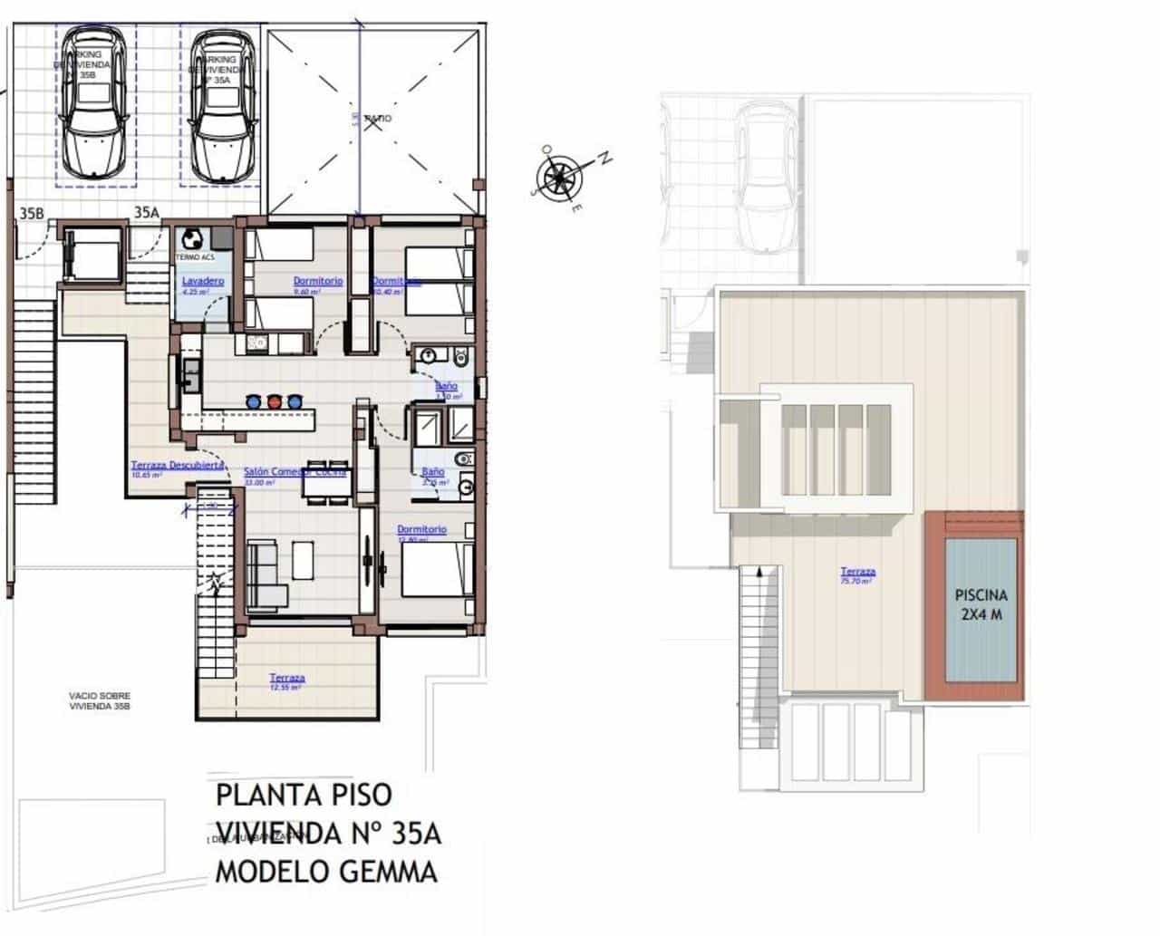 3 slaapkamer Bungalow te koop in San Miguel de Salinas met zwembad - € 415.000 (Ref: 9393172)