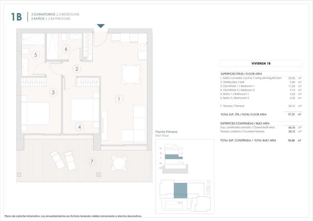 2 sovrum Lägenhet till salu i Benijófar med pool - 285 000 € (Ref: 9455839)