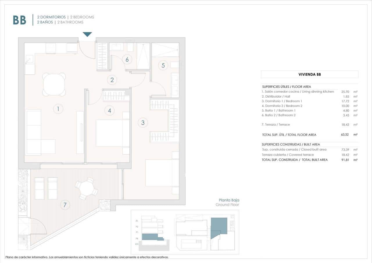 2 quarto Apartamento para venda em Benijofar com piscina - 325 000 € (Ref: 9455841)