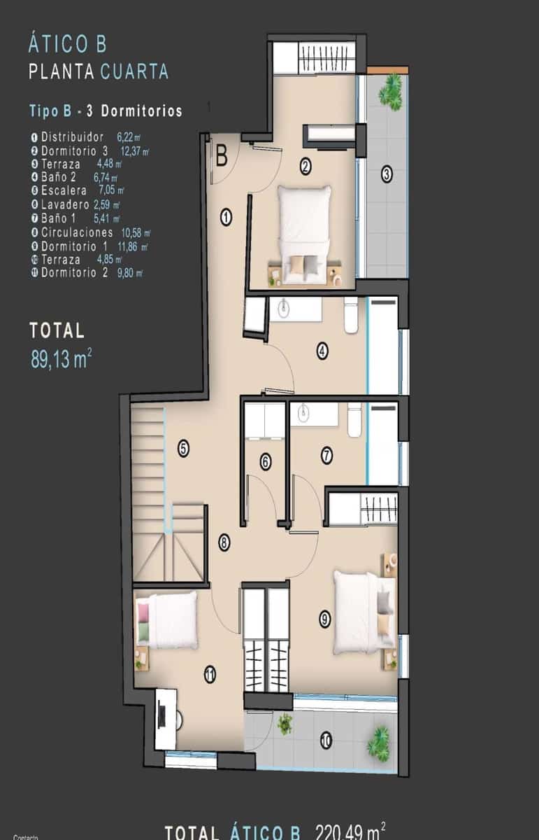 3 camera da letto Attico in vendita in Torrevieja con piscina - 488.000 € (Rif: 9633774)