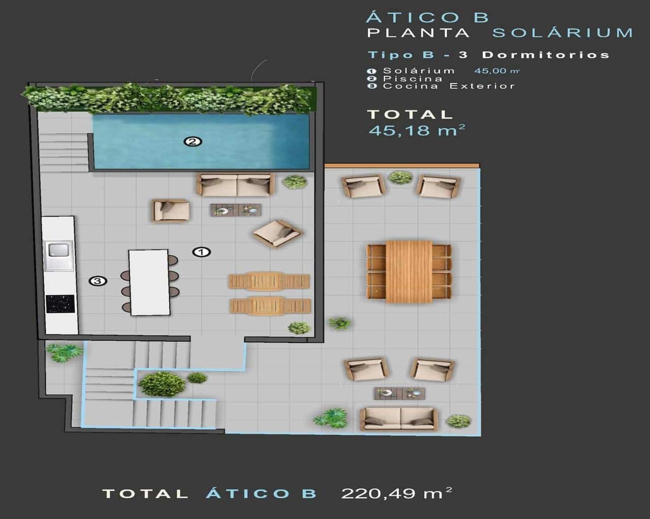 3 camera da letto Attico in vendita in Torrevieja con piscina - 488.000 € (Rif: 9633774)