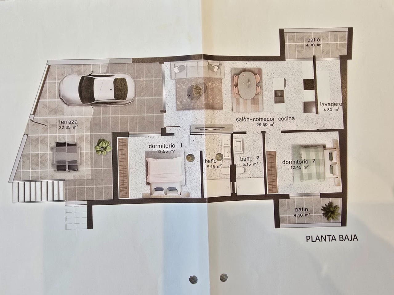 2 sypialnia Apartament na sprzedaż w Pilar de la Horadada - 279 000 € (Ref: 9640043)