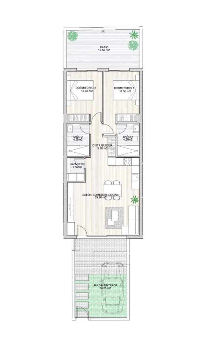 2 chambre Bungalow à vendre à San Pedro del Pinatar - 258 900 € (Ref: 9658303)