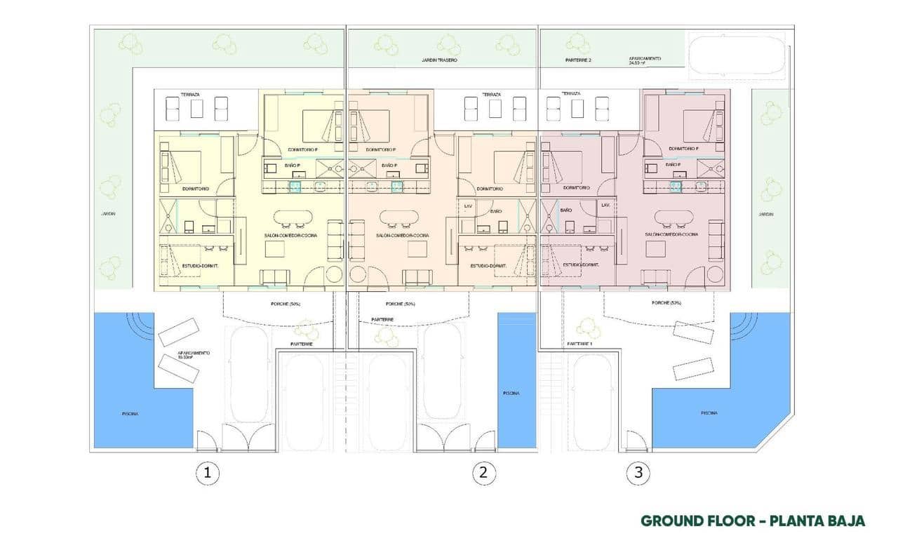 Bungalow de 3 habitaciones en Pilar de la Horadada en venta con piscina - 389.900 € (Ref: 9711067)