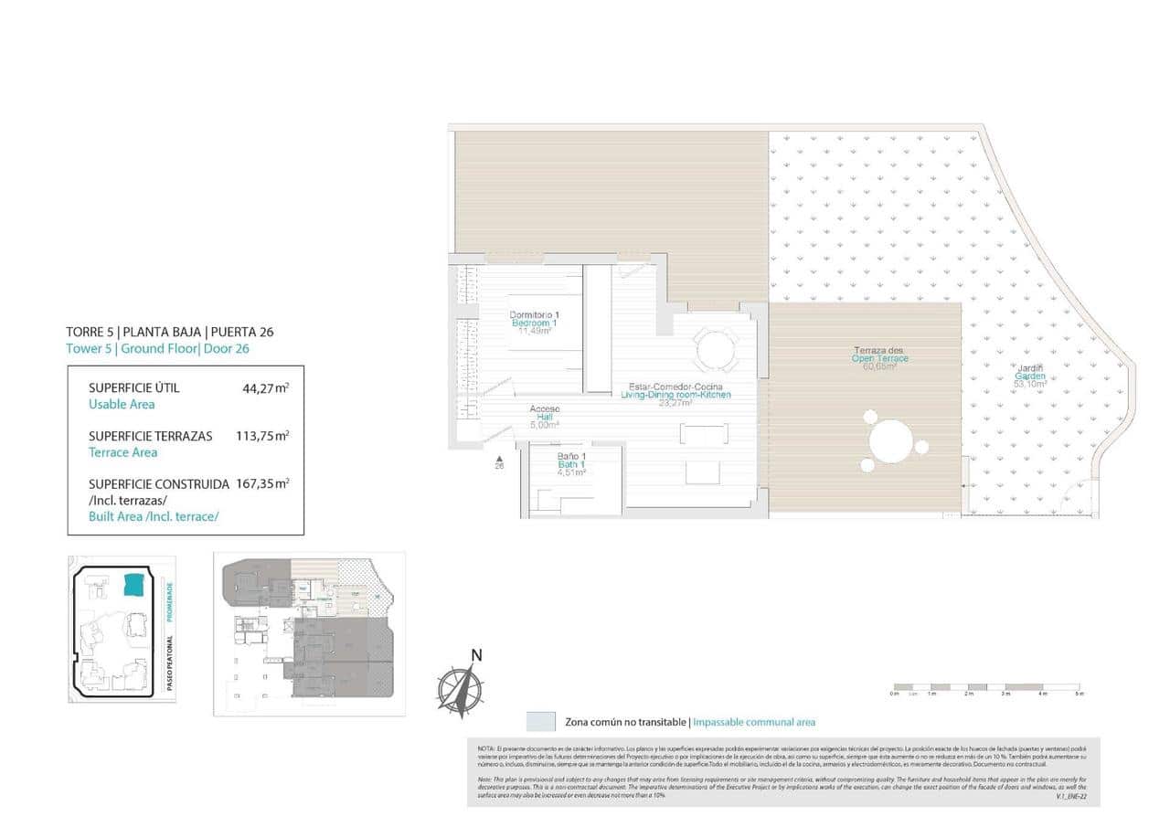 1 soveværelse Lejlighed til salg i La Villajoyosa / Vila Joiosa med swimmingpool - € 340.000 (Ref: 9714480)