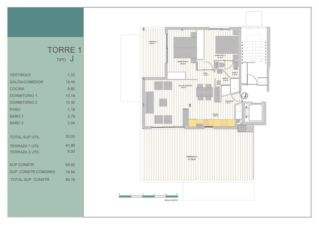 2 soverom Penthouse til salgs i Zona Pueblo, Guardamar del Segura med svømmebasseng - € 445 000 (Ref: 9783642)