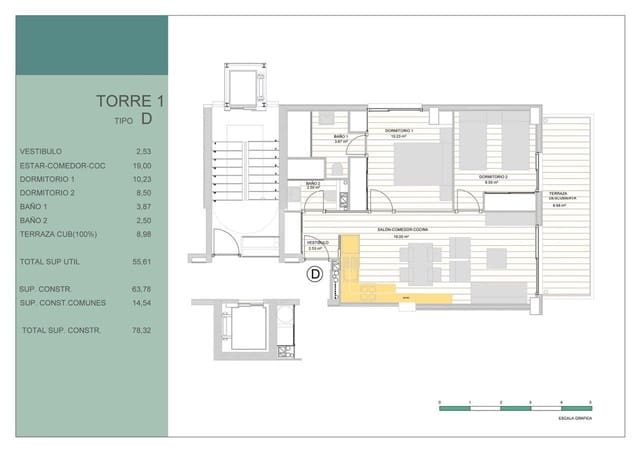 2 soverom Leilighet til salgs i Zona Pueblo, Guardamar del Segura med svømmebasseng - € 245 000 (Ref: 9783643)