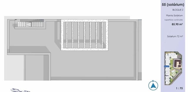 3 soveværelse Penthouse til salg i Zona Pueblo, Guardamar del Segura med swimmingpool - € 395.000 (Ref: 9798951)