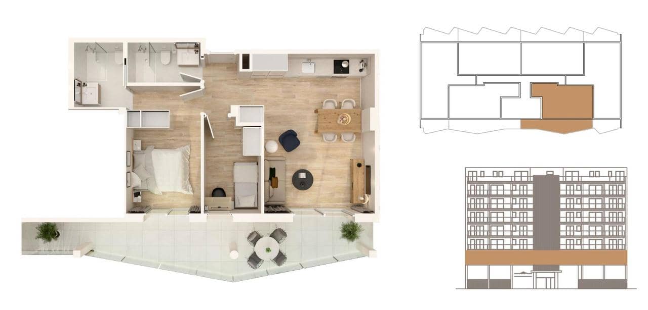 2 soverom Leilighet til salgs i Moncofa med svømmebasseng - € 169 000 (Ref: 9806229)