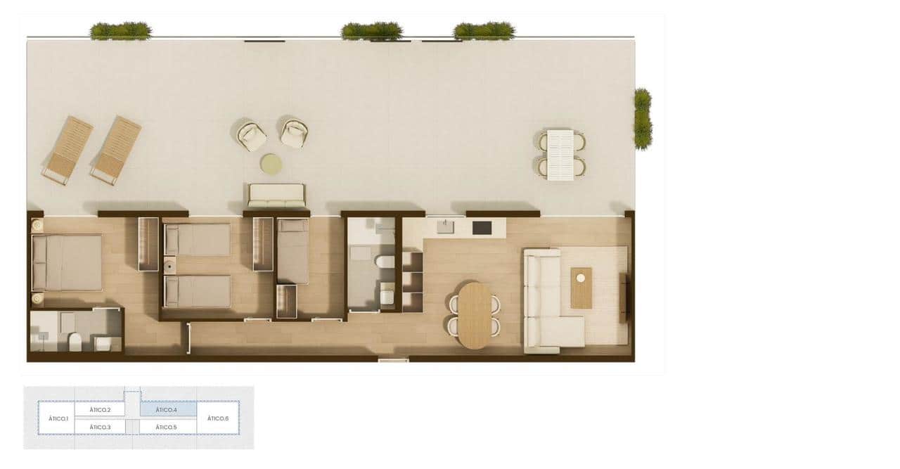 3 soveværelse Penthouse til salg i Moncofa med swimmingpool - € 360.000 (Ref: 9806230)